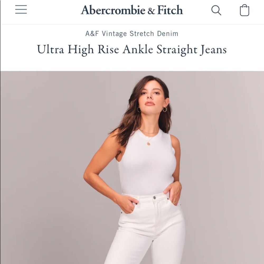 NWT Ultra High Rise Ankle Straight Jeans - Picture 3 of 7
